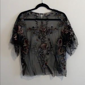 Embroidered top